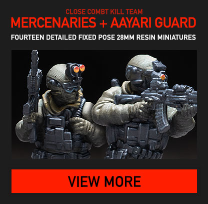 Hongbin Mercenaries + Aayari Guard Close Combat Kill Team 28mm miniatures. Click to learn more!