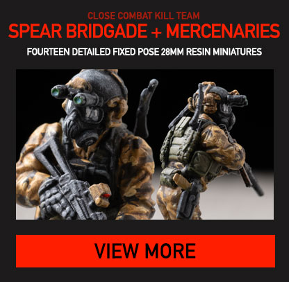 SPEAR Brigade + Hongbin Mercenaries Close Combat Kill Team 28mm miniatures. Click to learn more!