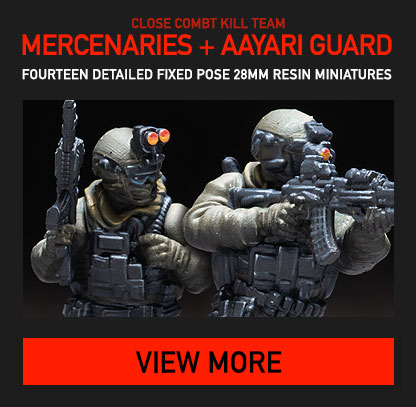 Hongbin Mercenaries + Aayari Guard Close Combat Kill Team 28mm miniatures. Click to learn more!